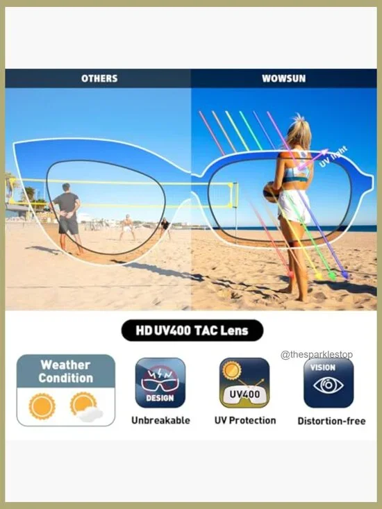 Retro Rectangle Sunglasses UV400 Protection Polycarbonate Frame - Picture 6 of 7